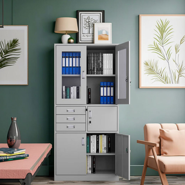 Strong 0.5mm Frame 0.35mm Body 4 Drawer Cold Steel Filing Cabinets for Home Business School Use