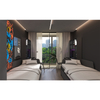 Space-Efficient Customized Apartment Suite for Students & Young Professionals Twin Beds Wardrobe & Shower Cabinet