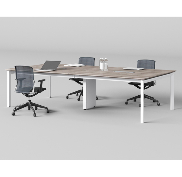 Factory-Standard Materials Wooden with Steel Frame Table Legs Conference Table Meeting Desk