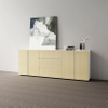 E0 Grade High-density Particleboard Modern Practical Office Wood Room Storage File Cabinet With 4 Hinge Doors 3 Drawers