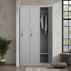 Premium Heavy Duty Steel 3 Door Wardrobe Storage Cabinet for Home Office School Guest Room