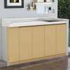 Compact Space-Saving Custom Built-In Kitchen Cabinets with Countertops and Vertical Storage for Studio Apartments