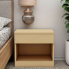 Minimalist Modern Wood Bedroom Nightstand Bedside Table with Hidden Storage for Modern Renters