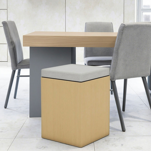 Compact & Stylish Seating Small Wooden Stool for Apartment Dining,Multi-Functional Wood Stool - Dining Side Table or Step Stool