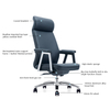 OEM/ODM Optional Thickness PVC Leather Padding and 360° Swivel Function Conference Room Leather Managers Office Chair