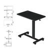 Space Saving up and Down Desk Pneumatic Height Adjustable Laptop Table for Overbed Standing Desk or Side Table
