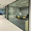 High Performance Double Layer Glass Screen Partitions Fire Rated Office Wall for Corporate Building