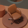 Custom Color Options OEM/ODM Managerial Brown Leather Executive Office Chair for Professional Environments