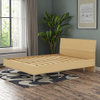 Loft-Style Elevated Wood Bed with Storage Wooden Bed Design Catalogue for Small-Space Dwellers