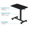 Lifting Laptop Overbed Standing Bed Pneumatic Small Side Table Table for Small Space up and Down Desk