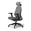 Adjustable Headrest and Armrest of the Seat High Back Mesh Office Chair White with Head Rest
