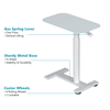 Versatile up and Down Desk for Small Spaces Featuring Pneumatic Lift Mechanism Ideal Overbed Standing Desk or Compact Side Table