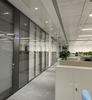 Modern Workspace Divider Customizable Transparent Screen Single Layer Privacy Glass Partition Office