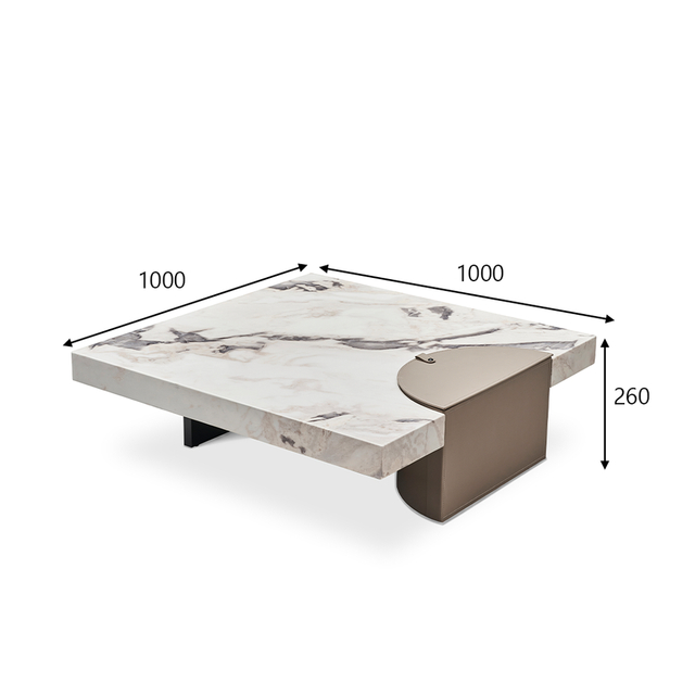 Custom Logo Oem & Odm Living Room Office Furniture Coffee Table Artificial Marble square