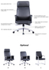 Contemporary Design Task Custom Color Options and Heavy-Duty Casters boss Leather Office Chair for Professional Spaces