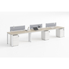 Space Efficient L-Shaped Classic Office Desk with Shelves and Drawers for High-Density Office and University Campus