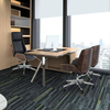 Modern Upholstery and Aluminum Base Executive Chair with PVC Leather Rolling Office Chair for Corporate Offices