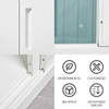 Elegant Glass and Steel Doors File Cabinet Lockable Document Storage Cabinet for Hotel Study Room Office