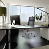 Modern Upholstery and Aluminum Base Executive Chair with PVC Leather Rolling Office Chair for Corporate Offices