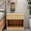 Minimalist Modern Wood Bedroom Nightstand Bedside Table with Hidden Storage for Modern Renters