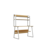 Custom Size Wood Study Table OEM Space Saving Bookshelf Desk for Small Apartments