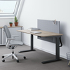 Sleek Business Worktable Light Staff Office Desk for Employees Modern with Cable Tray and Sturdy Construction