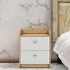 Contemporary Bedside Table Compact Night Stand for Apartments and Dorms