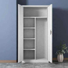 Premium 2 Door Metal Filing Cabinet Steel Storage Cupboard Adjustable Shelves for Library Workplace Home