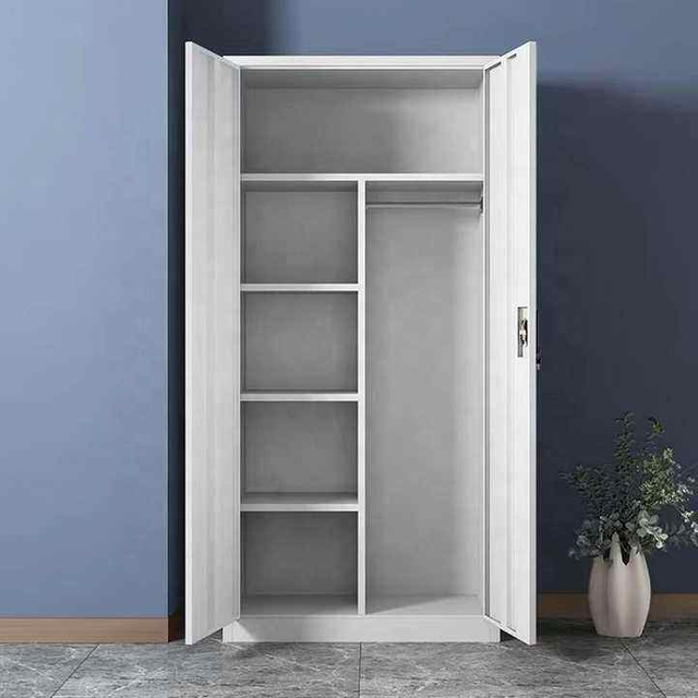 Premium 2 Door Metal Filing Cabinet Steel Storage Cupboard Adjustable Shelves for Library Workplace Home