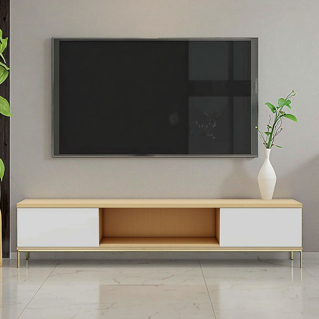 Modern TV Stand for Apartments Hotels Custom Size Living Room Storage Cabinet OEM Service Available