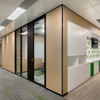 Office Divider Custom Size Transparent Workspace Wall System High End Single Layer Interior Glass Partition