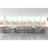 Professional Office Desk with Hutch Classy Worktable for Staff Simple and Functional Design Durable Work Surface