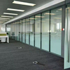Premium Modular Glass Office Partition Reusable Wall System with Clear Tempered Glass Panels