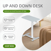 Versatile up and Down Desk for Small Spaces Featuring Pneumatic Lift Mechanism Ideal Overbed Standing Desk or Compact Side Table