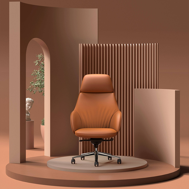 Elegant Design Upholstery Luxury Business Executive Leather Swivel Chair for Corporate Offices