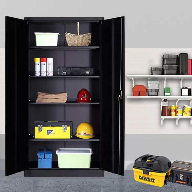 Heavy Duty Fireproof File 2 Door Filing Cabinet Set Safety Document Storage for School Office Building