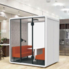 Instant Privacy Pod for Open Space Office Features Ventilation Power and LED Light for Seamless Work Sessions