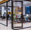 Innovative Glazed Glass Partition With Aluminum Frame for Soundproof Office Meeting Room