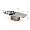 Executive Workspace Wood Office Occasional Coffee Tables Gray Marble Living Room Coffee Study Office Table