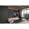 Eco-Friendly Compact Wood Bed for Minimalist Urbanites Wooden Single Bed with Hollow Out Drawer