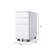 Heavy Duty Fireproof Pulley Wheel 2 Drawer Filing Cabinet Safety Document Storage for Hospital Office School