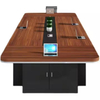 Wooden Top Steel Frame Conference Table Custom Size Office Meeting Desk